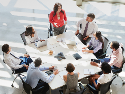 People meeting at a table